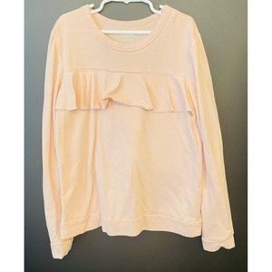 Zelos Pink Sweatshirt Ruffle Juniors Large L